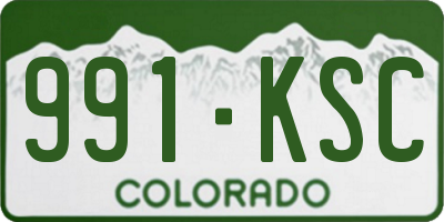 CO license plate 991KSC
