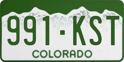 CO license plate 991KST