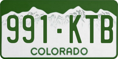 CO license plate 991KTB