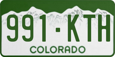 CO license plate 991KTH