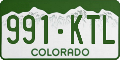 CO license plate 991KTL