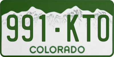 CO license plate 991KTO
