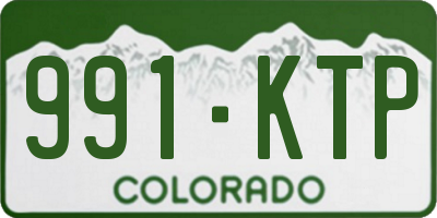 CO license plate 991KTP