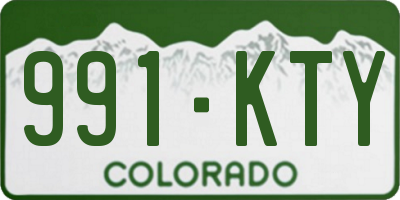 CO license plate 991KTY