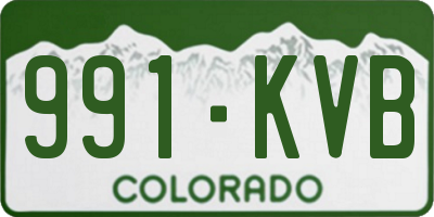 CO license plate 991KVB