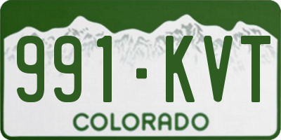 CO license plate 991KVT