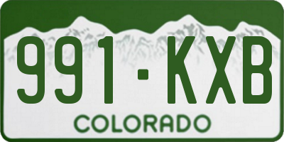 CO license plate 991KXB