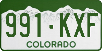 CO license plate 991KXF