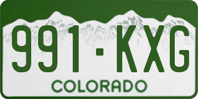 CO license plate 991KXG