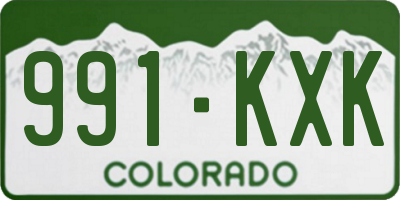 CO license plate 991KXK