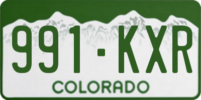 CO license plate 991KXR