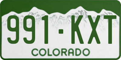 CO license plate 991KXT
