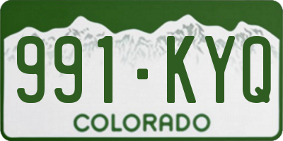 CO license plate 991KYQ