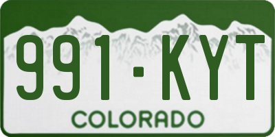 CO license plate 991KYT