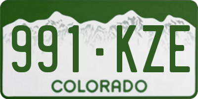CO license plate 991KZE