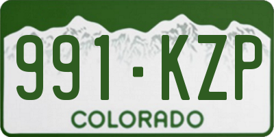 CO license plate 991KZP
