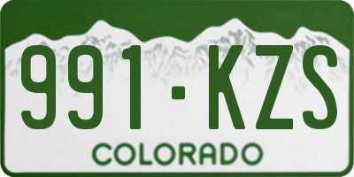 CO license plate 991KZS