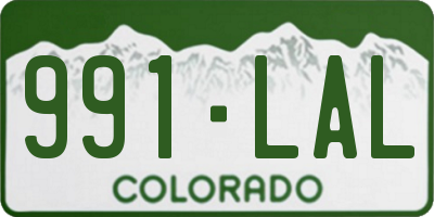 CO license plate 991LAL