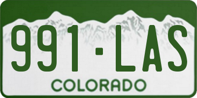 CO license plate 991LAS