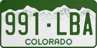 CO license plate 991LBA