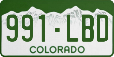 CO license plate 991LBD