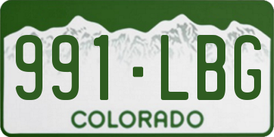 CO license plate 991LBG