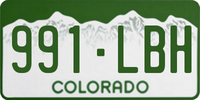 CO license plate 991LBH