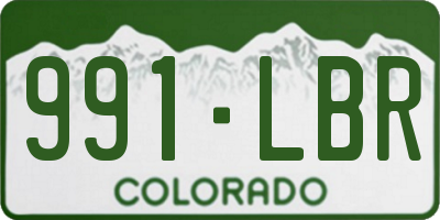 CO license plate 991LBR