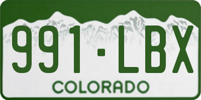 CO license plate 991LBX