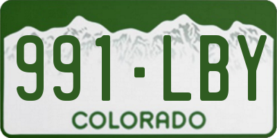 CO license plate 991LBY