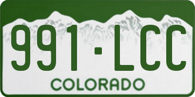 CO license plate 991LCC