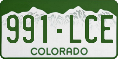 CO license plate 991LCE