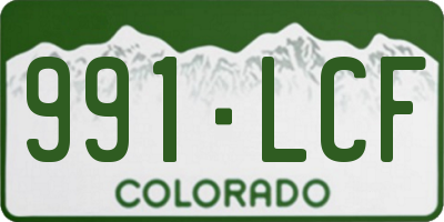 CO license plate 991LCF