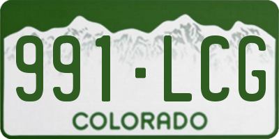 CO license plate 991LCG