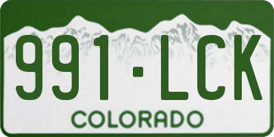 CO license plate 991LCK