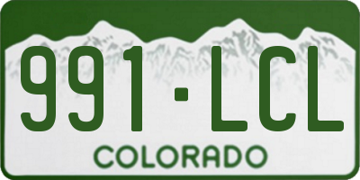 CO license plate 991LCL