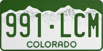 CO license plate 991LCM