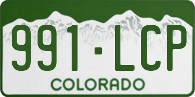 CO license plate 991LCP