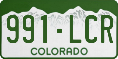 CO license plate 991LCR