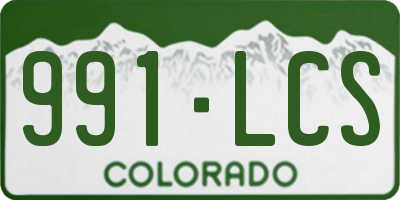 CO license plate 991LCS
