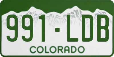 CO license plate 991LDB