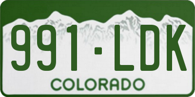 CO license plate 991LDK