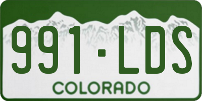 CO license plate 991LDS