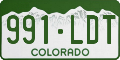 CO license plate 991LDT