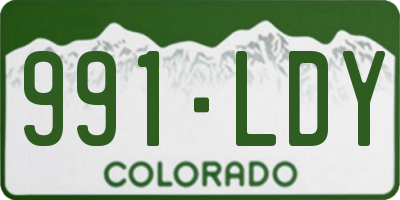 CO license plate 991LDY