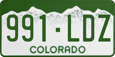 CO license plate 991LDZ