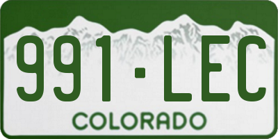 CO license plate 991LEC