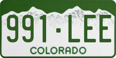 CO license plate 991LEE