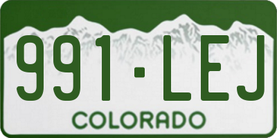 CO license plate 991LEJ