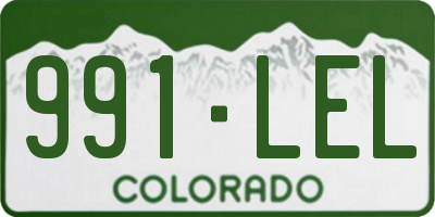 CO license plate 991LEL